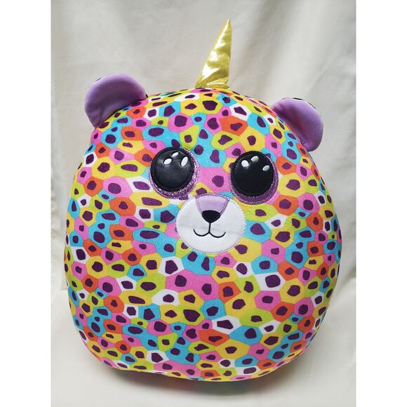 TY Squish A Boo Giselle Leopard Print Colorful Large 15" Plush Stuffed Animal - Picture 5 of 6